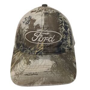 Ford Strapback Mesh Back Trucker Hat Multicolor One Size Camo Outdoor